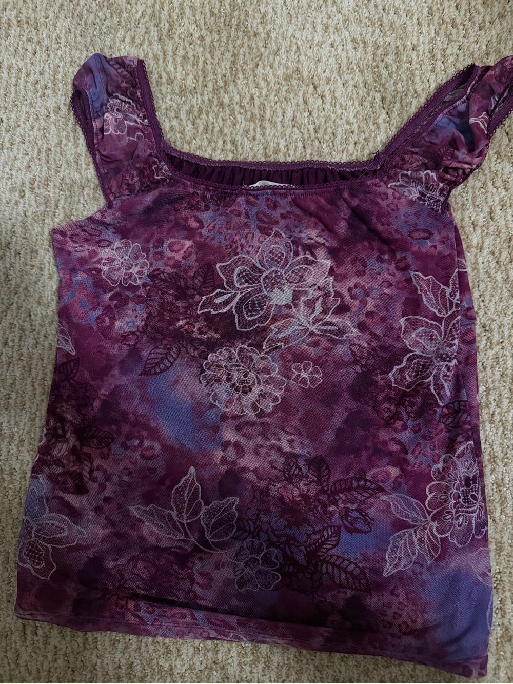 Purple Floral Top - Picture 2 of 5